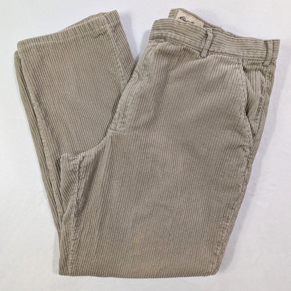 VTG Eddie Bauer Tan Corduroy Pants |‎ Y2K Khaki Workwear Skater Gorpcore 42x32 - Picture 2 of 10